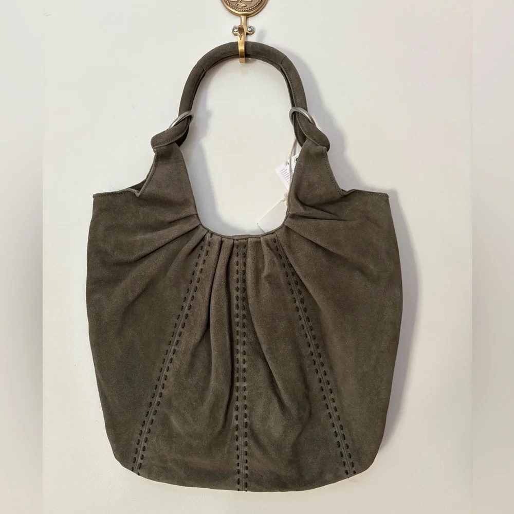 NWT Free People Skadi Suede Scrunch Tote - Picture 4 of 11